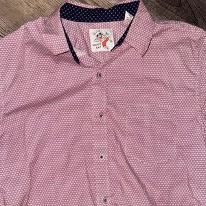 Ralph Lauren Pink Geometric Button Down Shirt